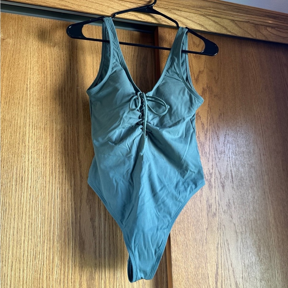 Xhilaration Olive Green One Piece Swimsuit